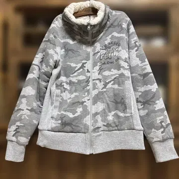 PURPLE AND YELLOW 그레이 카모플라쥬 후드티 리버서블