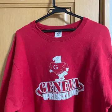 구제 의류 JERZEES 빨간색 스웨트 셔츠 M 사이즈