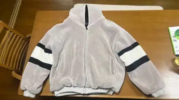 플리스 자켓 그레이 스트라이프