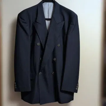 네이비 더블 브레스트 테일러드 자켓