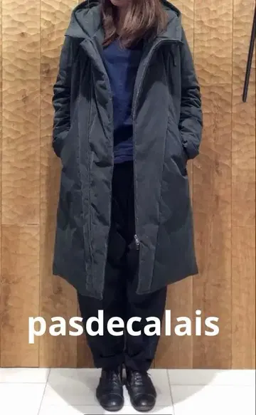파드칼레 pasdecalais 후드 부착 다운 자켓 더블 지퍼