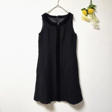 [ 빈티지 ] 슬리브리스 원피스 포멀 블랙 (M)