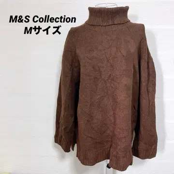 M&S Collection 다크 브라운 스웨터 M 롤넥