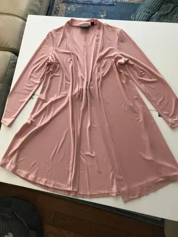 미사용 새상품 NINA LEONARD 핑크 롱 가디건 M