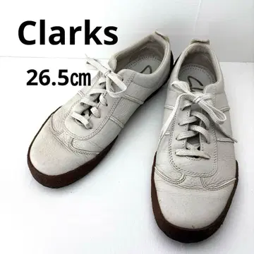 클락스 화이트 가죽 스니커즈