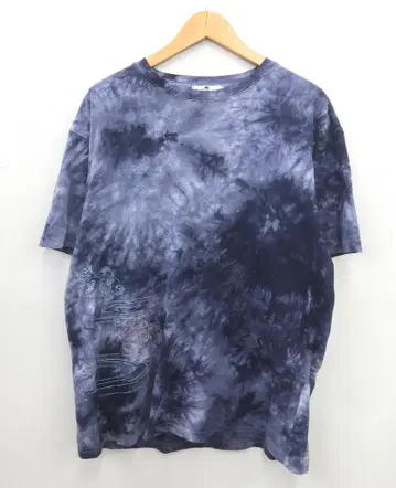 카라쿠리타마시 수면 벚꽃 금붕어 타이 다이 일본풍 패턴 T셔츠