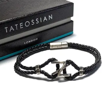 tab111 타테오시안 x 자하 하디드 팔찌 실버925 x 가죽 블랙