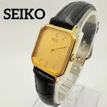 세이코 SEIKO 새상품 배터리 작동품 골드 스퀘어 손목시계 드레스