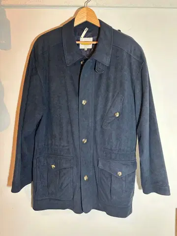 INTERMEZZO 네이비 스웨이드 자켓