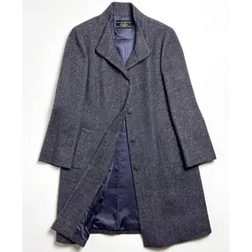 [컨디션 최상] 레리안/캐시미어 100/스탠드 카라 롱 코트/퍼플/11호