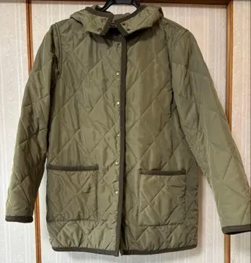 애프터눈 티 올리브 그린 퀼팅 자켓