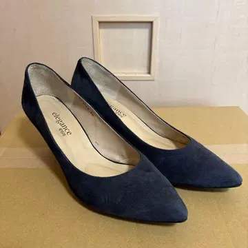 비미호 네이비 스웨이드 스틸레토 펌프스 26cm