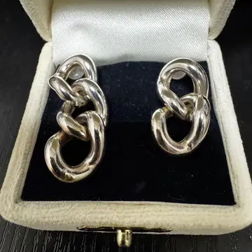 NOJESS 실버 체인 귀걸이