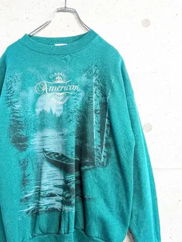 TULTEX 맨투맨 그린 L 호반 USA제