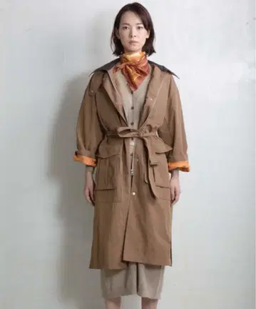 일본 QUINOA BOUTIQUE 60-70년대풍 카키 스텐 칼라