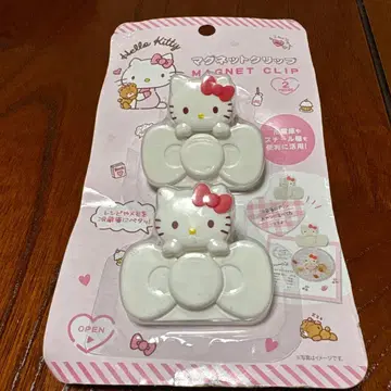 헬로키티 마그넷 클립 레트로 화이트 해외 새상품 미사용 미개봉