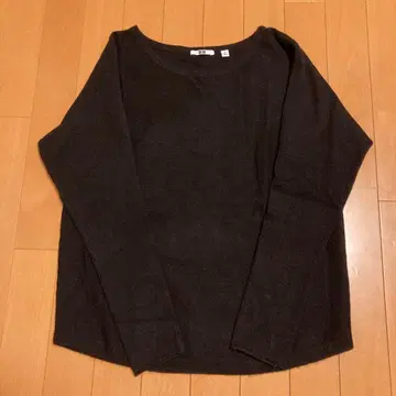 UNIQLO 캐시미어 100% 보트넥 니트 블랙