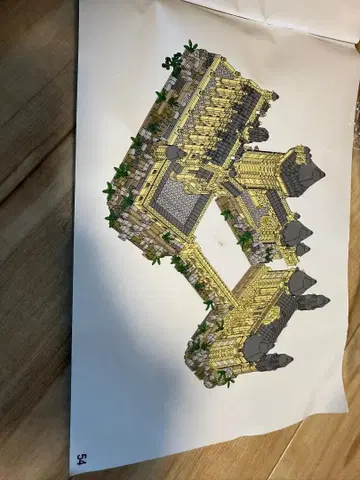 레고 스타일의 호그와트 성.