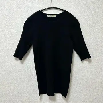 23구 [세탁 가능] 텐셀 스트레치 리브 니트 블랙 사이즈 38