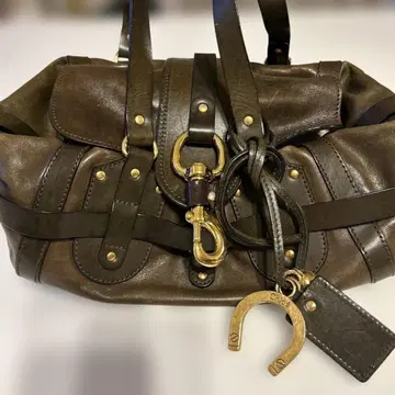 끌로에 케라라 브라운 가죽 핸드백