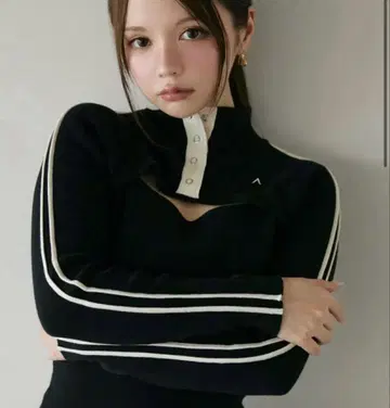 앤드메리 Ava 라인 니트 미니 드레스 원피스