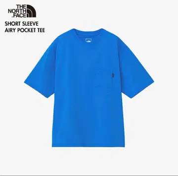 파랑 T셔츠 포켓 부착