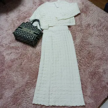 화이트 니트 셋업