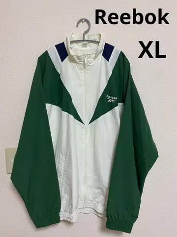 리복 나일론 자켓 XL 화이트 x 그린 x 네이비