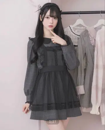 튤 에이프런 포함 도리 원피스 pium