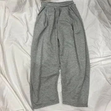 배기 스웨트 팬츠 그레이