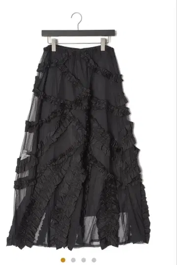 Chika Kisada 프릴 부착 스커트 블랙