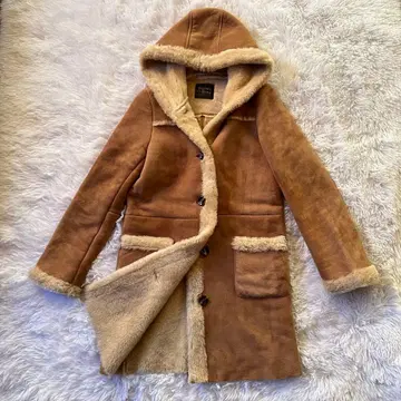 FREAK'S STORE 리얼 무스탕 코트 양가죽 새상품급 카멜