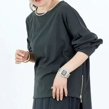 분또 사이드 지퍼 소매 턱 풀오버 택 포함 새상품