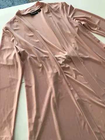 미사용 새상품 NINA LEONARD 핑크 롱 가디건 M