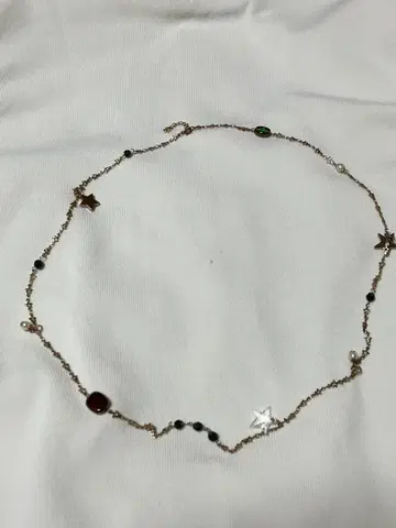 nojess 별 모양 참 롱 목걸이