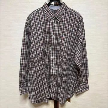 POLO 체크 무늬 긴팔 셔츠 5L