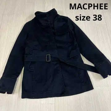 MACPHEE 트렌치코트 허리 벨트 포함 38 네이비