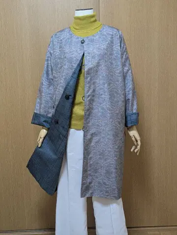 기모노 리메이크 리버서블 코트 오시마 명주  프리 사이즈