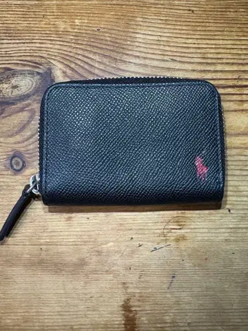 랄프 로렌 동전 지갑 블랙 합성 피혁 코인 케이스