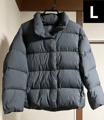 유니클로 파우더 소프트 다운 자켓 469901 그레이 L