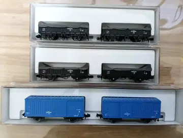 N게이지 화차 세트 4량 블랙/파랑