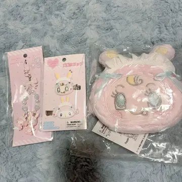 메조피아노 산리오 마이멜로디 페이스 파우치 키링 앞머리 클립