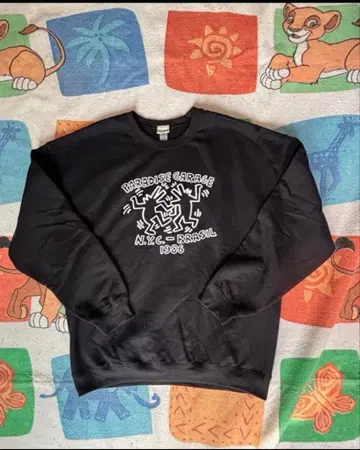 레어 XL 전시회 한정 판매 키스 해링 맨투맨 Keith Haring