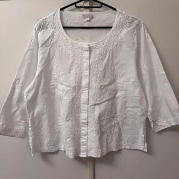 Bamboo House 라크나우 자수 인도 쿠르타 공정 무역