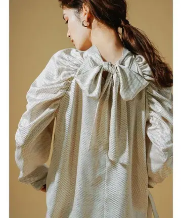 [셀포드] 백리본 도트 블라우스 /아이보리/ 여성용