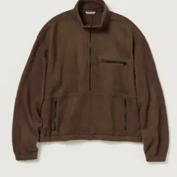 AURALEE PURE SILK FLEECE HALF ZIP P/O 5