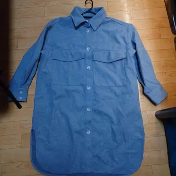 H&M 블루 롱 셔츠 L 사이즈