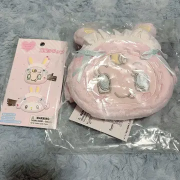 캐릭터 파우치 핑크 봉제 인형풍