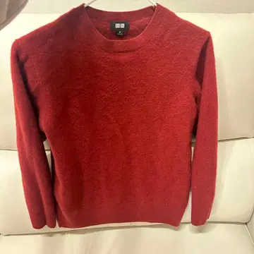 UNIQLO 캐시미어 100% 크루넥 스웨터 보르도