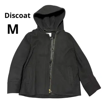 Discoat 디스코트 후드 부착 숏코트 블랙 블랙 M